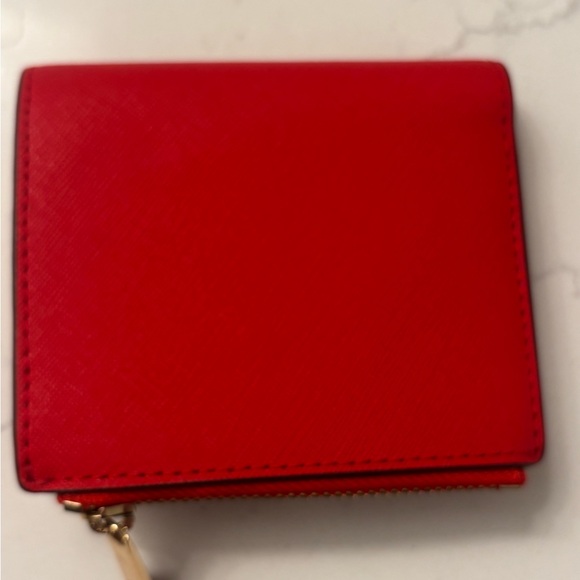 Tory Burch Vibrant Red Wallet with Gold Accent - Picture 4 of 8